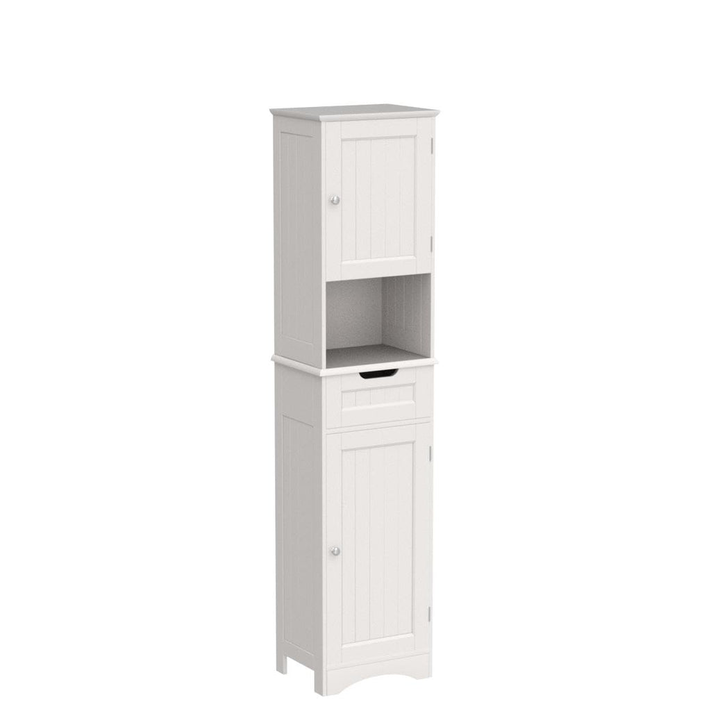 67” H Tall White Bathroom Storage Cabinet O120910