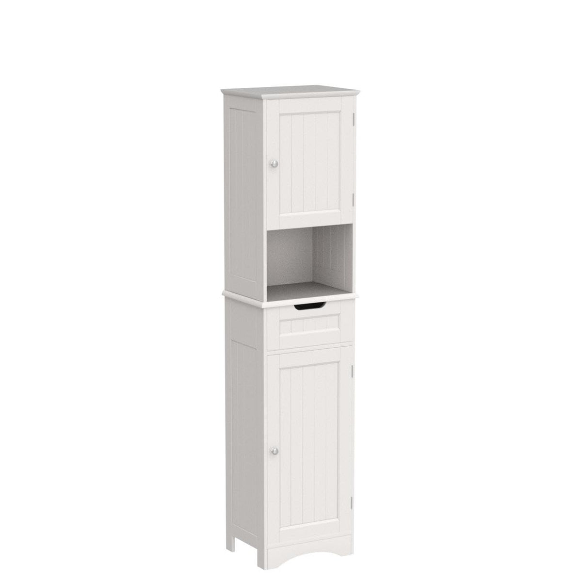 67” H Tall White Bathroom Storage Cabinet O120910