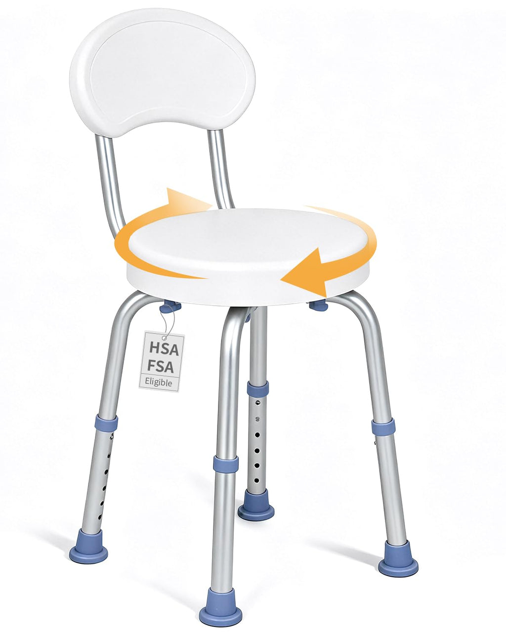 Swivel Shower Chair with Back T629
