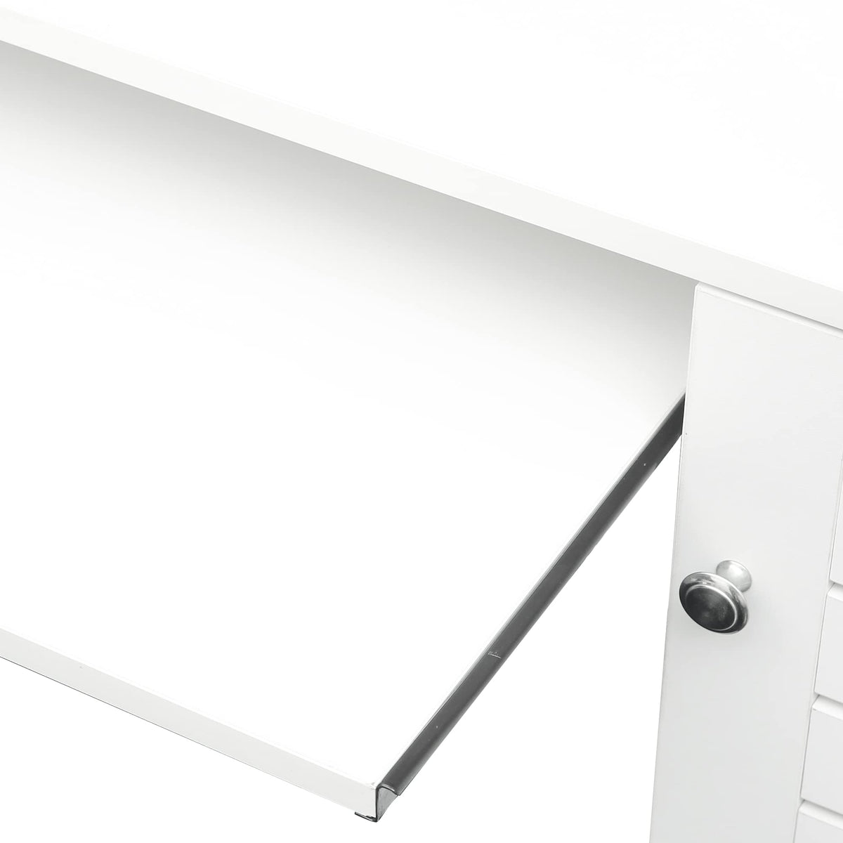 White Computer Desk with Hutch C1528