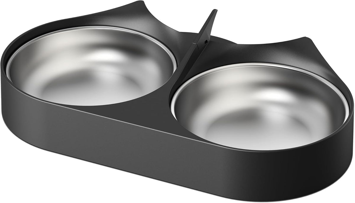Automatic Pet Food Splitter with Stainless Steel Bowls V1629