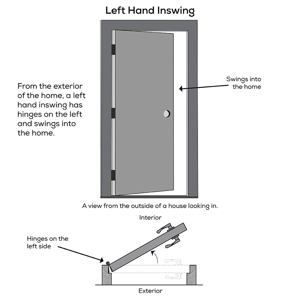 Left Hand In-swing Prehung Front Door 36" x 80" Z8300