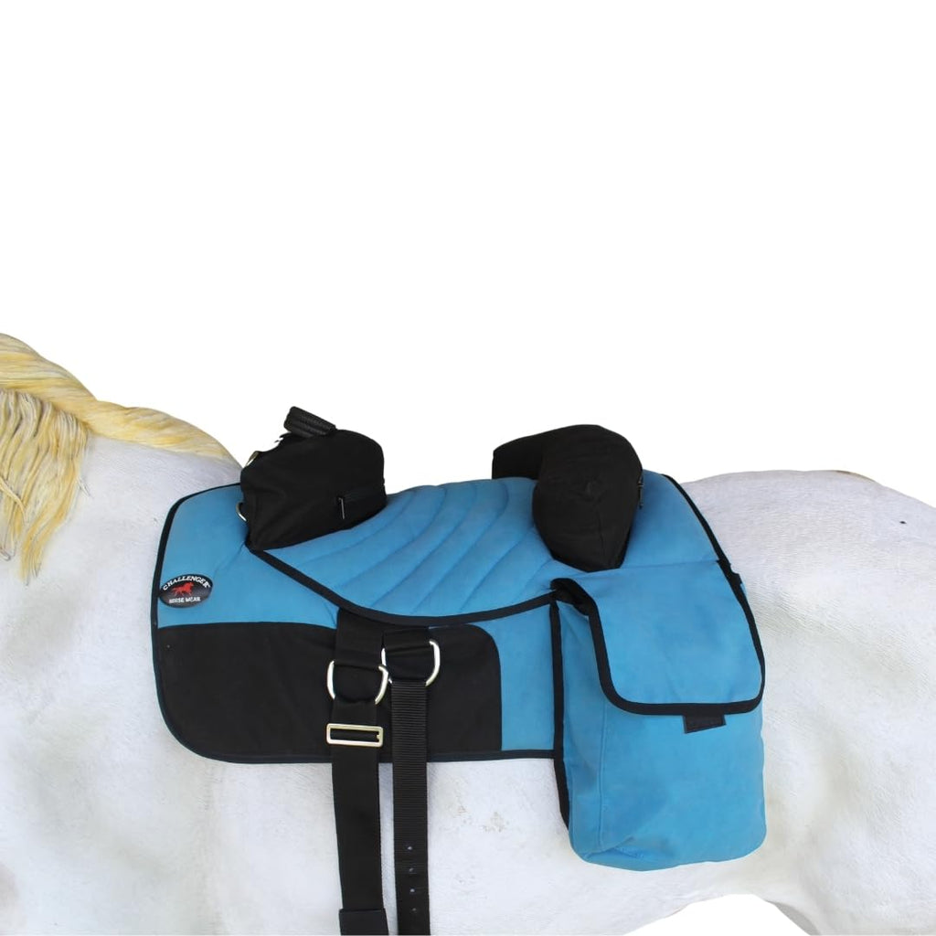 Horse Western Bareback Trail Saddle Pad with Pockets Girth Stirrups I6867