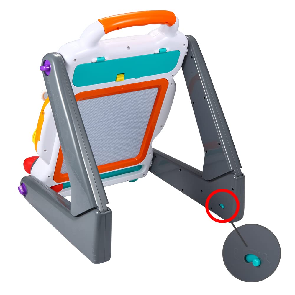 3-in-1 Sit-to-Stand Baby Walker Learning Walker Entertainment Table Drawing Board White/Gray T3431