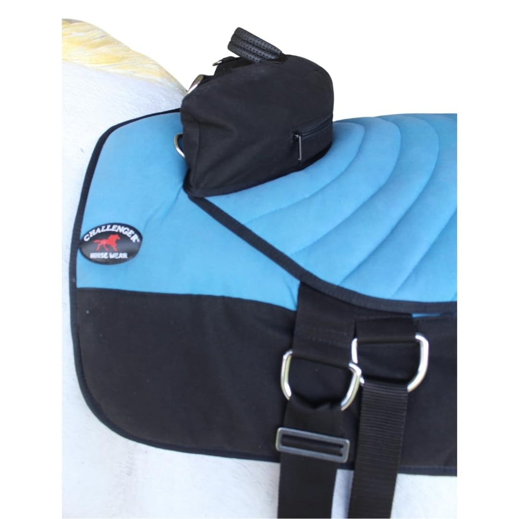 Horse Western Bareback Trail Saddle Pad with Pockets Girth Stirrups I6867