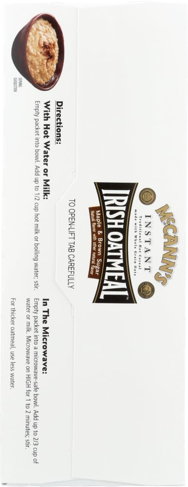 Instant Irish Oatmeal Maple Brown Sugar 10 ct 3 pk O72732