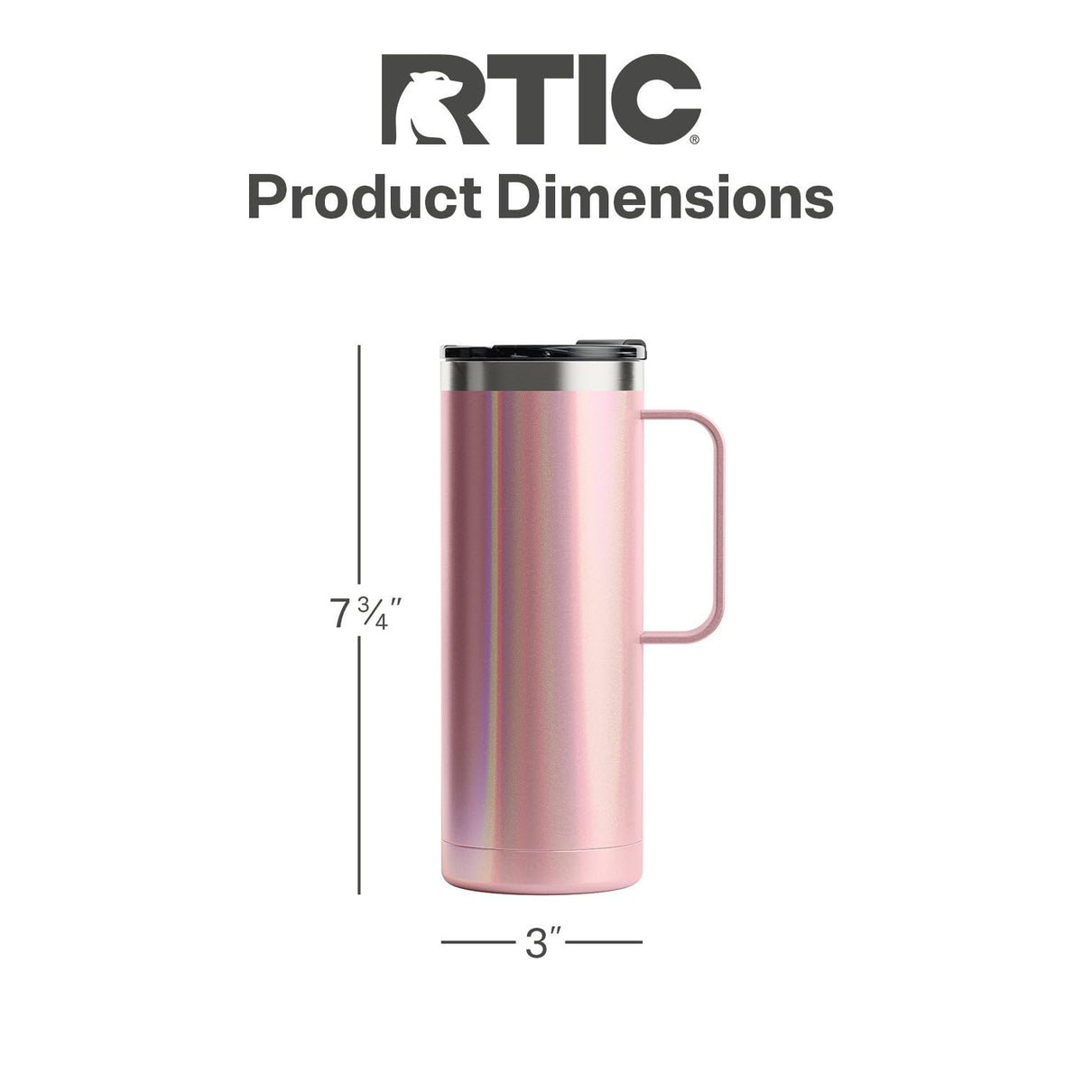 20oz Stainless Steel Insulated Travel Mug with Lid and Handle C573