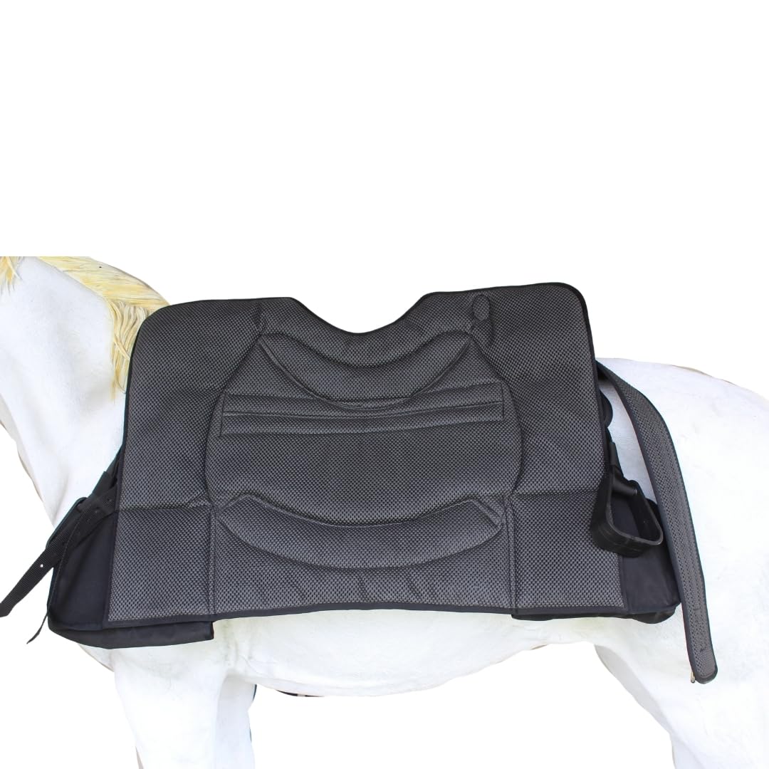 Horse Western Bareback Trail Saddle Pad with Pockets Girth Stirrups I6867