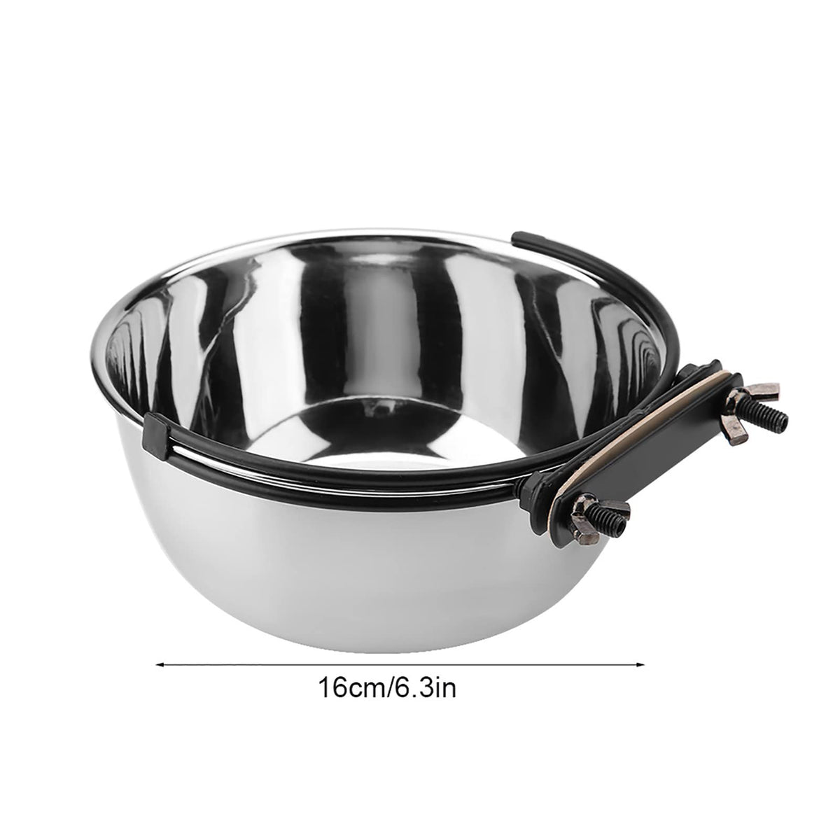 Stainless Steel Hanging Food Water Bowl Feeder X27418
