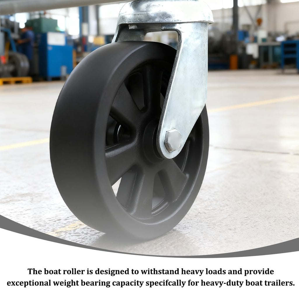 8 Inch Nylon Trailer Jack Caster Wheel with Bolt and Nut T179