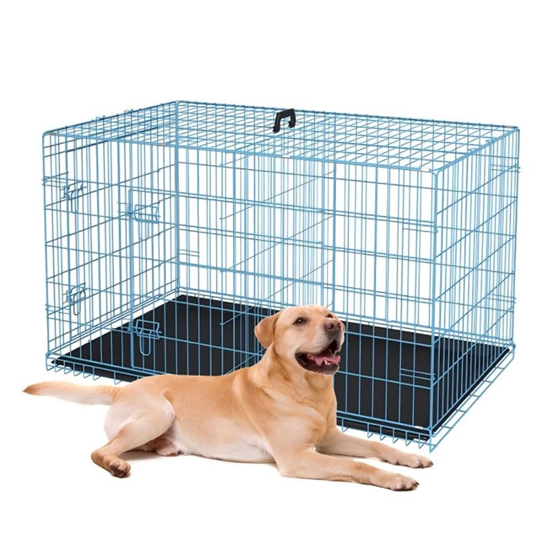 36-Inch Folding Metal Dog Crate with Divider and Removable Tray P82527