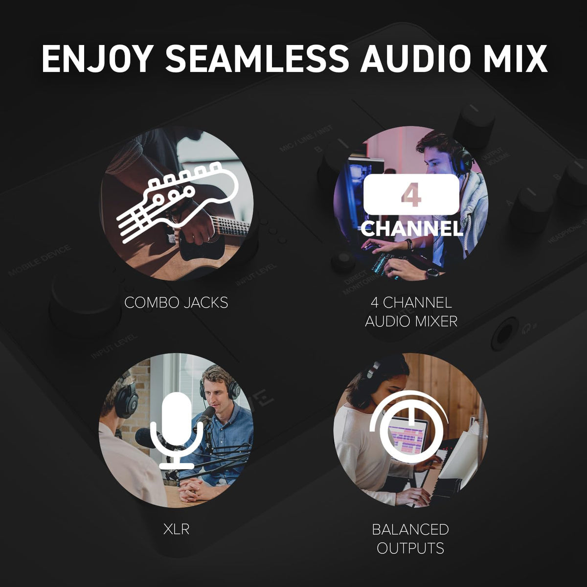 USB Audio Interface with Direct Monitoring Y324