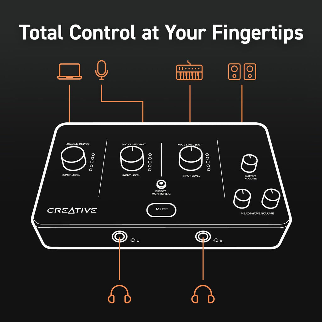 USB Audio Interface with Direct Monitoring Y324
