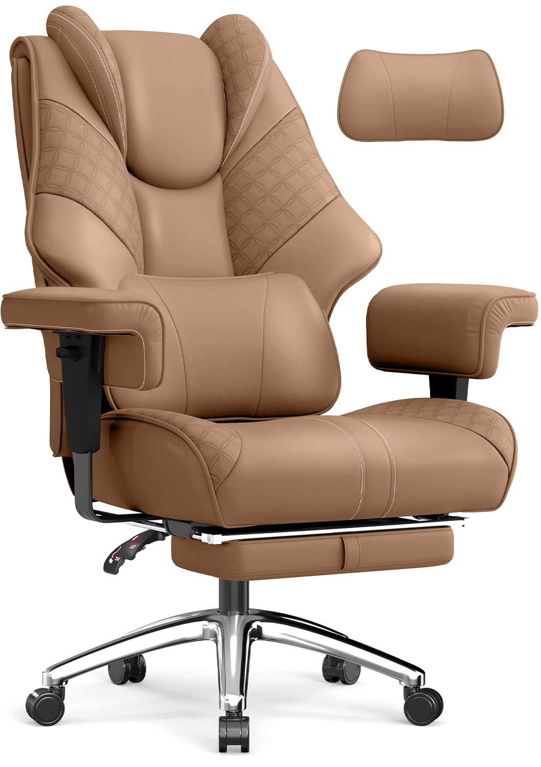 Big and Tall Executive Office Chair with Footrest and Lumbar Support B41186