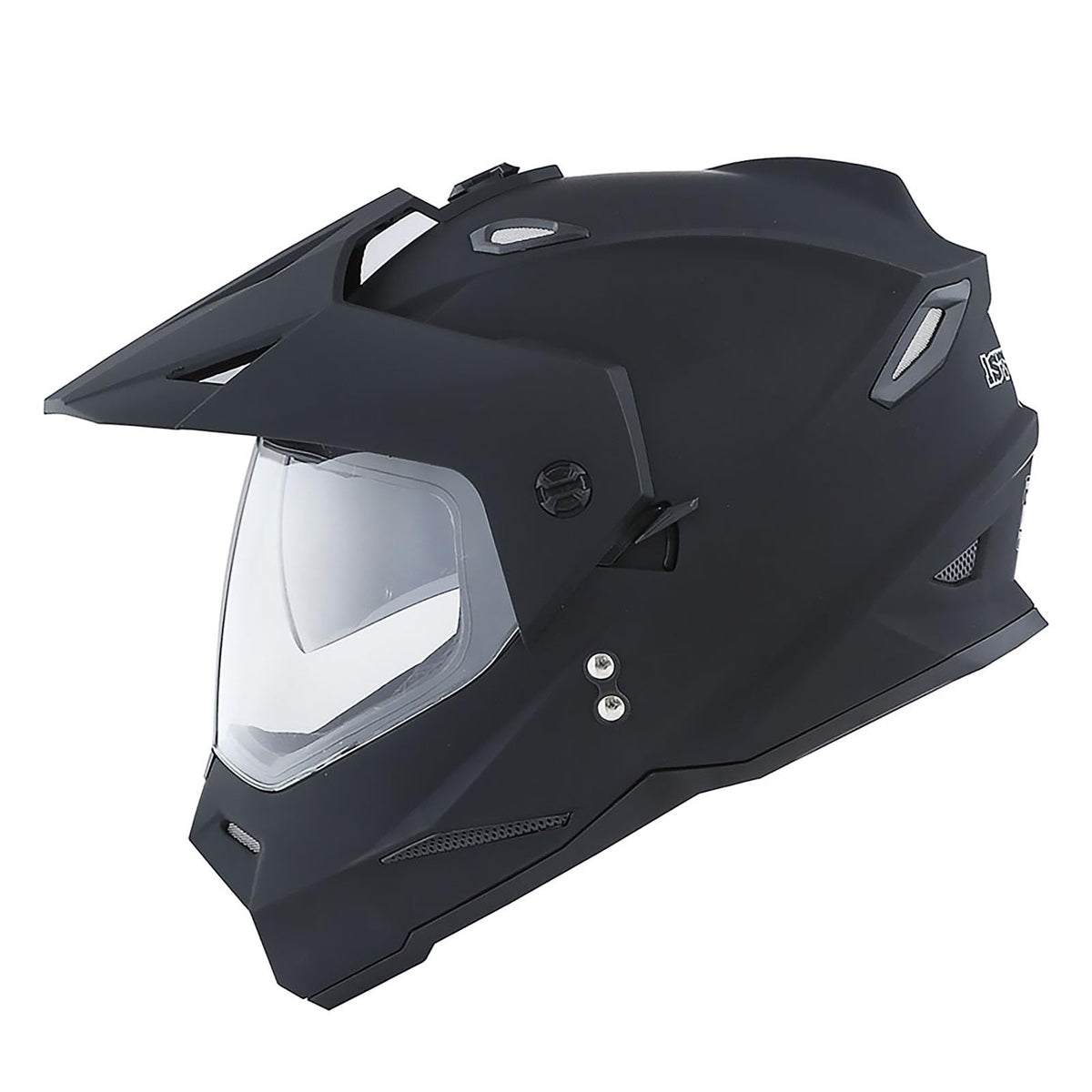 Youth Kids Dual Sport Dual Visor Full Face Helmet Matt Black D3933