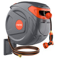 Retractable Garden Hose Reel 100 ft 1/2 Inch with 3-Layer PVC Hose C3000