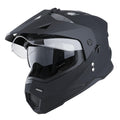 Youth Kids Dual Sport Dual Visor Full Face Helmet Matt Black D3933