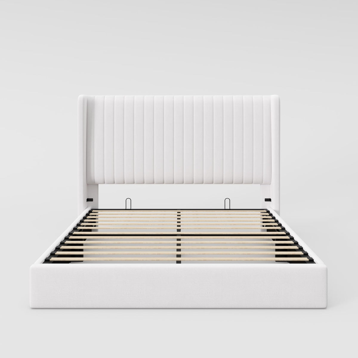 Queen Size Lift Up Storage Bed Frame White R593213