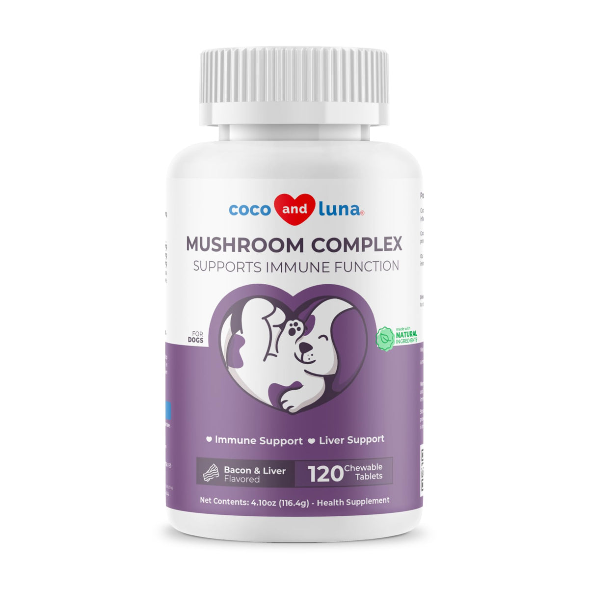 Turkey Tail Mushroom Supplement for Dogs, 120 ct W1752