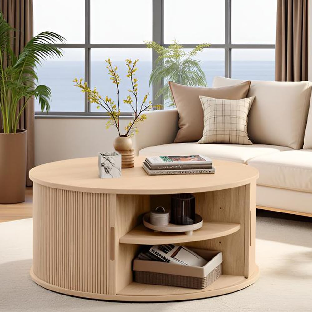 Round Coffee Table with Storage Z2458