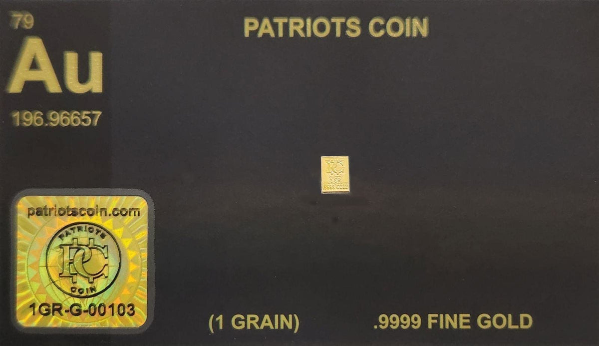 Gold and Silver Bullion Bar 1 Grain A98111