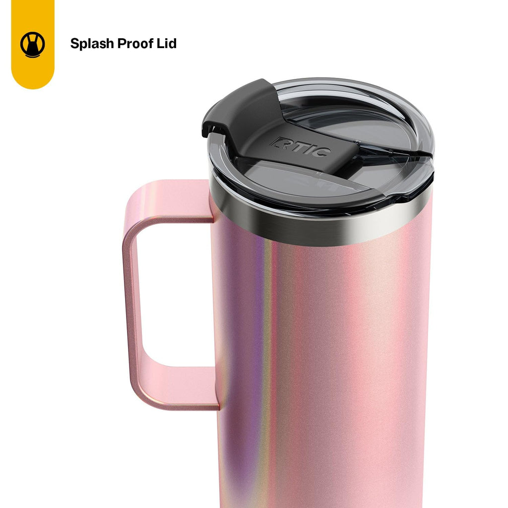 20oz Stainless Steel Insulated Travel Mug with Lid and Handle C573