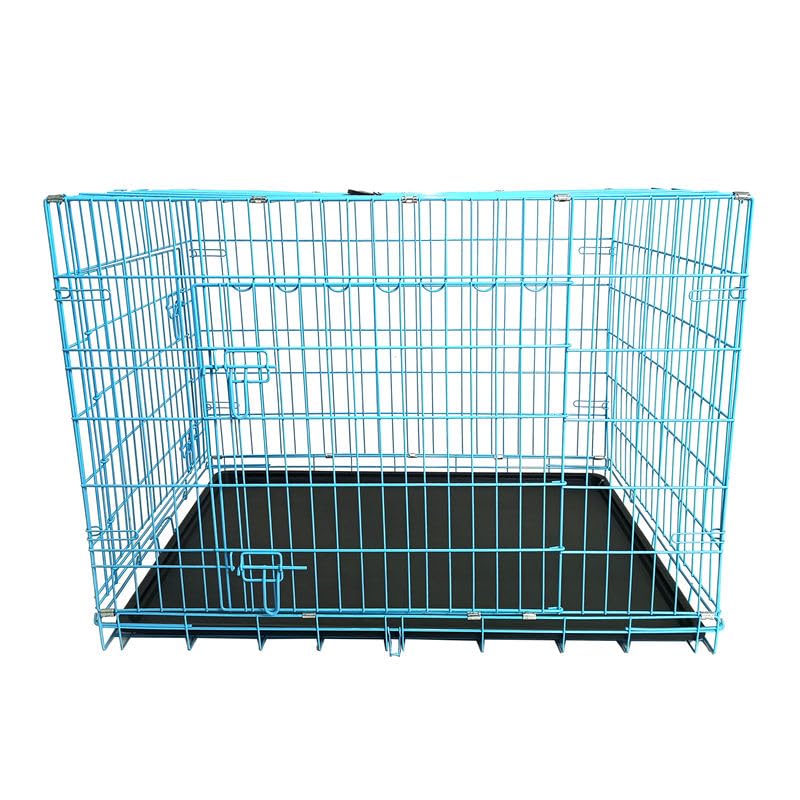 36-Inch Folding Metal Dog Crate with Divider and Removable Tray P82527