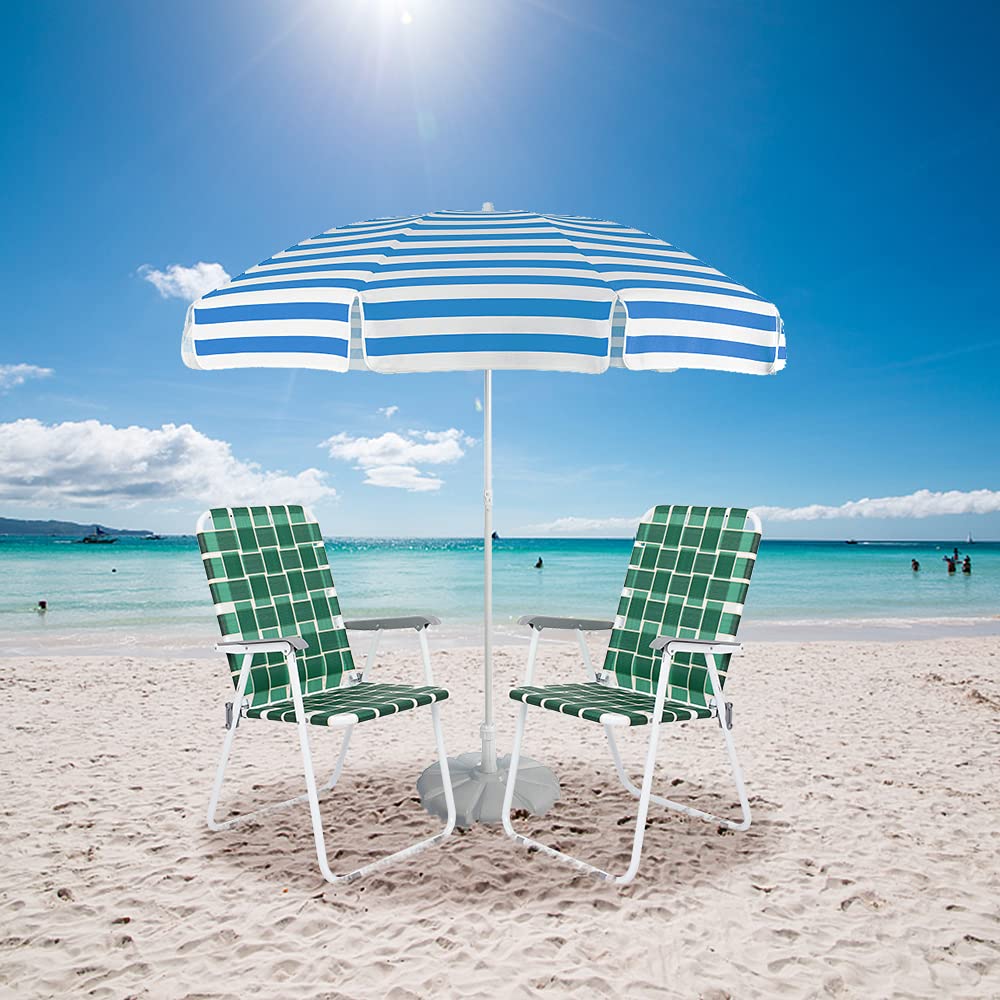 Dark Green Set of 2 Webbed Folding Chairs O51258