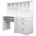 White Computer Desk with Hutch C1528