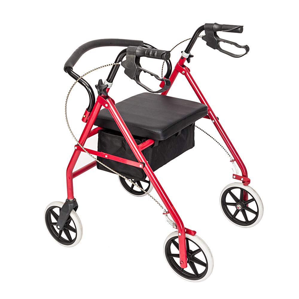 Red Rolling Walker with Seat U593198