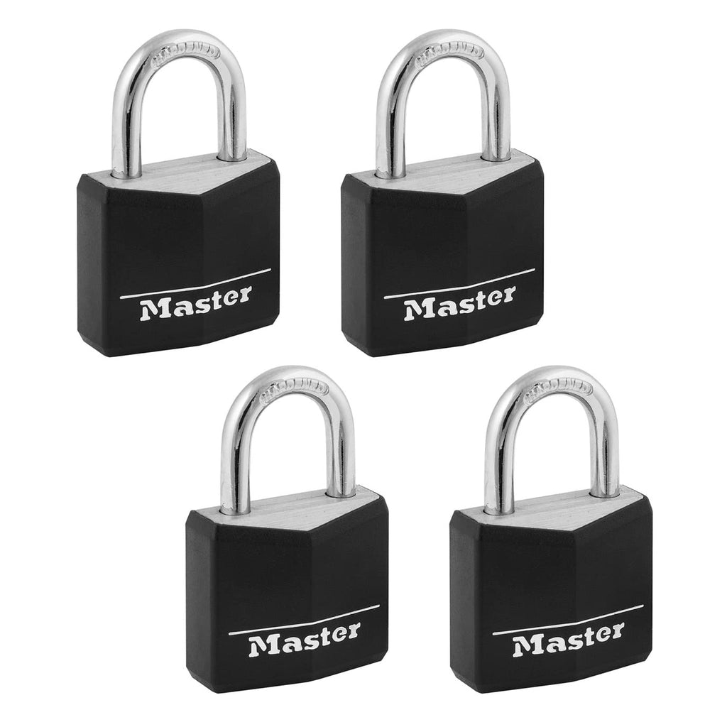 Outdoor Weather-Resistant Keyed Padlock 4-Pack Y731