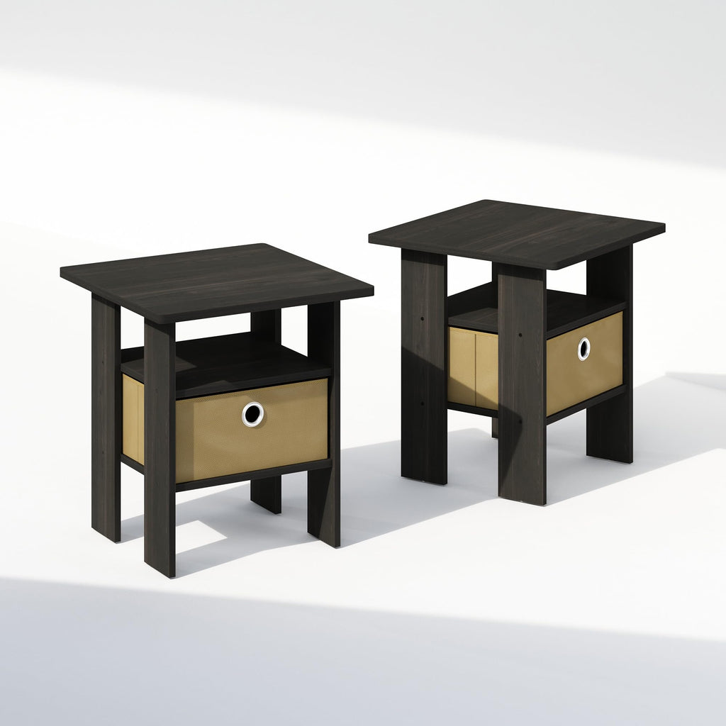 Espresso Nightstand with Storage Set of 2 K99709