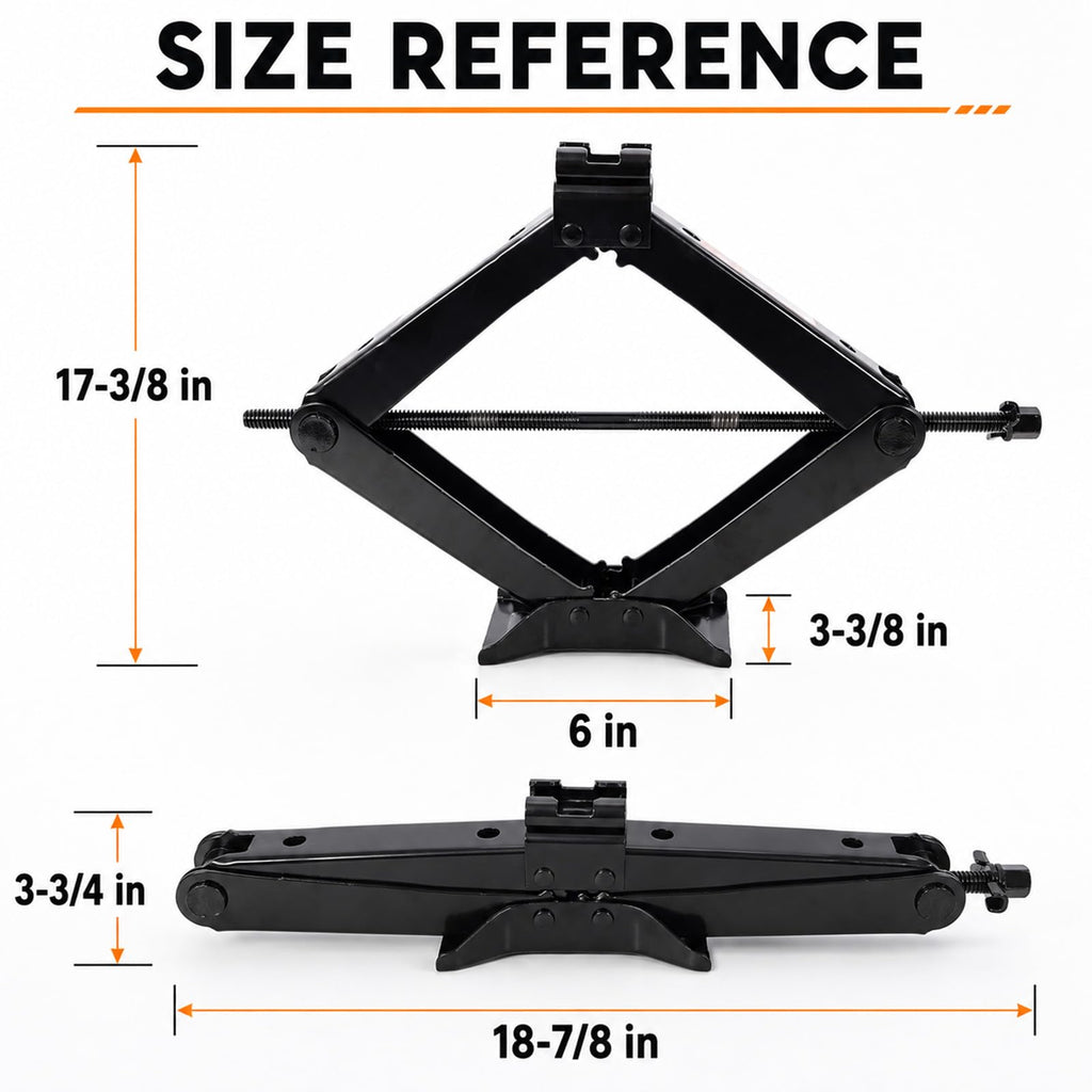 3 Ton Scissor Car Jack Kit with Ratchet Wrench V9656