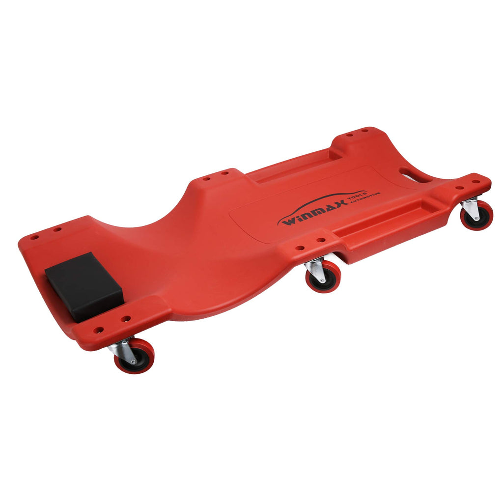 Red 40 Inch Plastic Rolling Creeper A98505