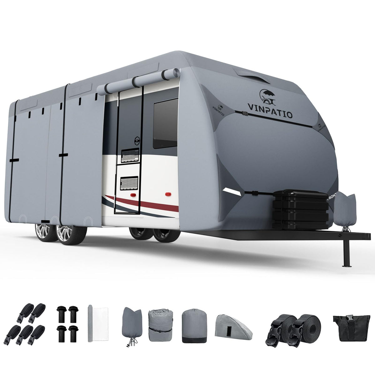 9 Layers Heavy Duty RV Trailer Cover Fits 14'-16' L92950