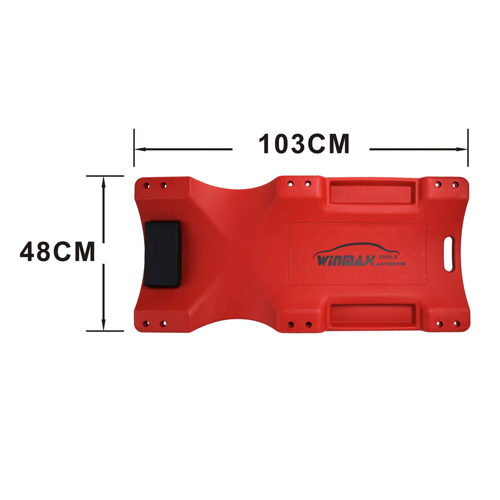 Red 40 Inch Plastic Rolling Creeper A98505