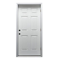 Steel Primed Left Hand Outswing Prehung Front Door 6-Panel 32'' x 80" W834341