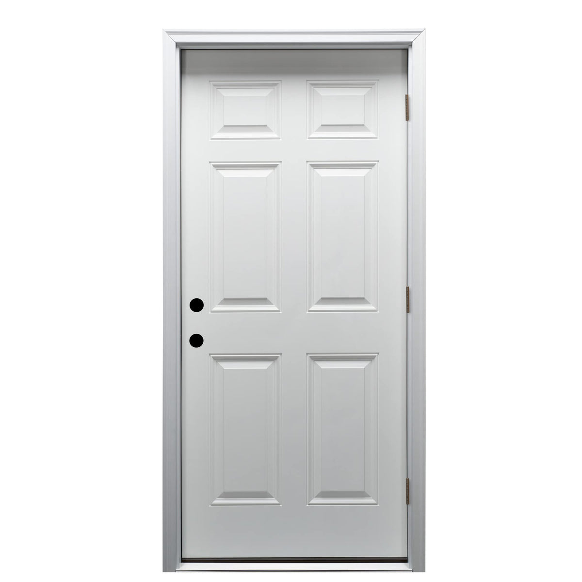 Steel Primed Left Hand Outswing Prehung Front Door 6-Panel 32'' x 80" W834341