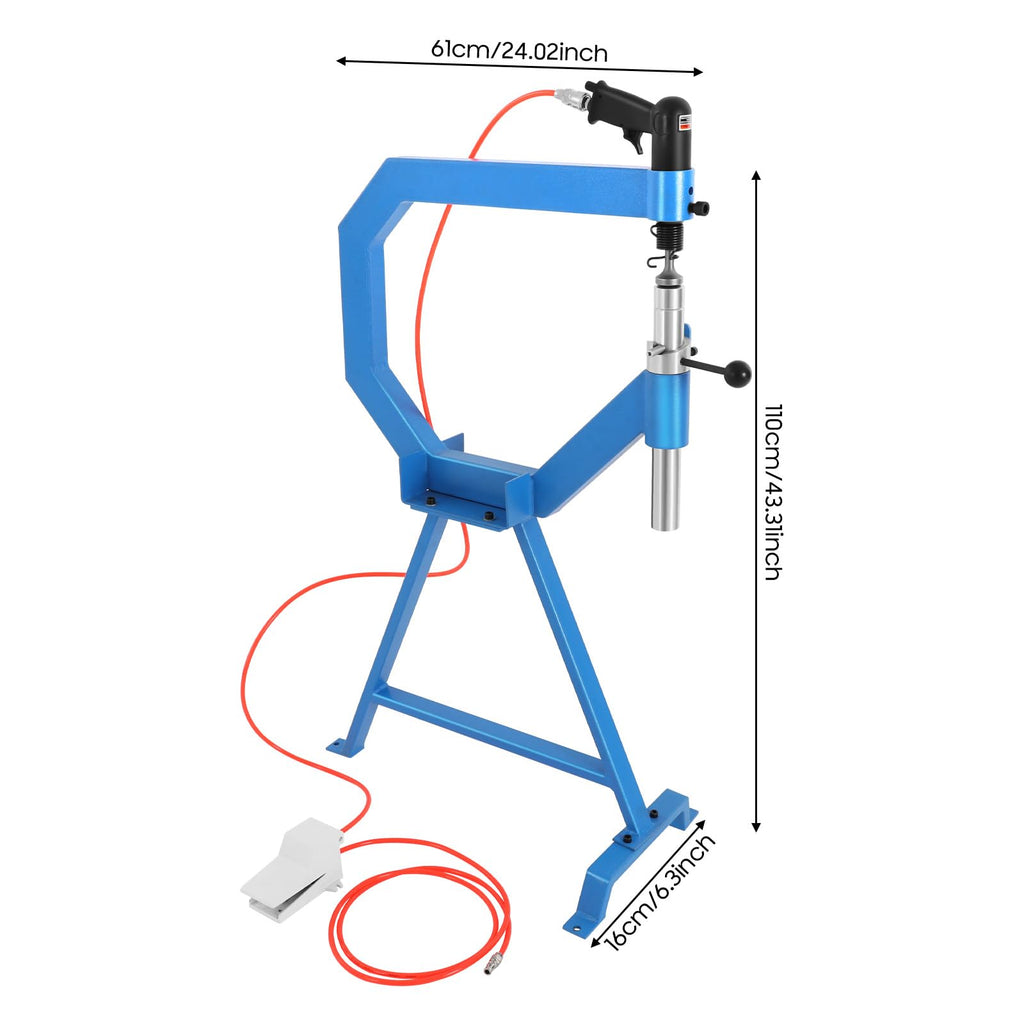 Pneumatic Planishing Hammer with 1/2/3" Anvils Foot Pedal L555