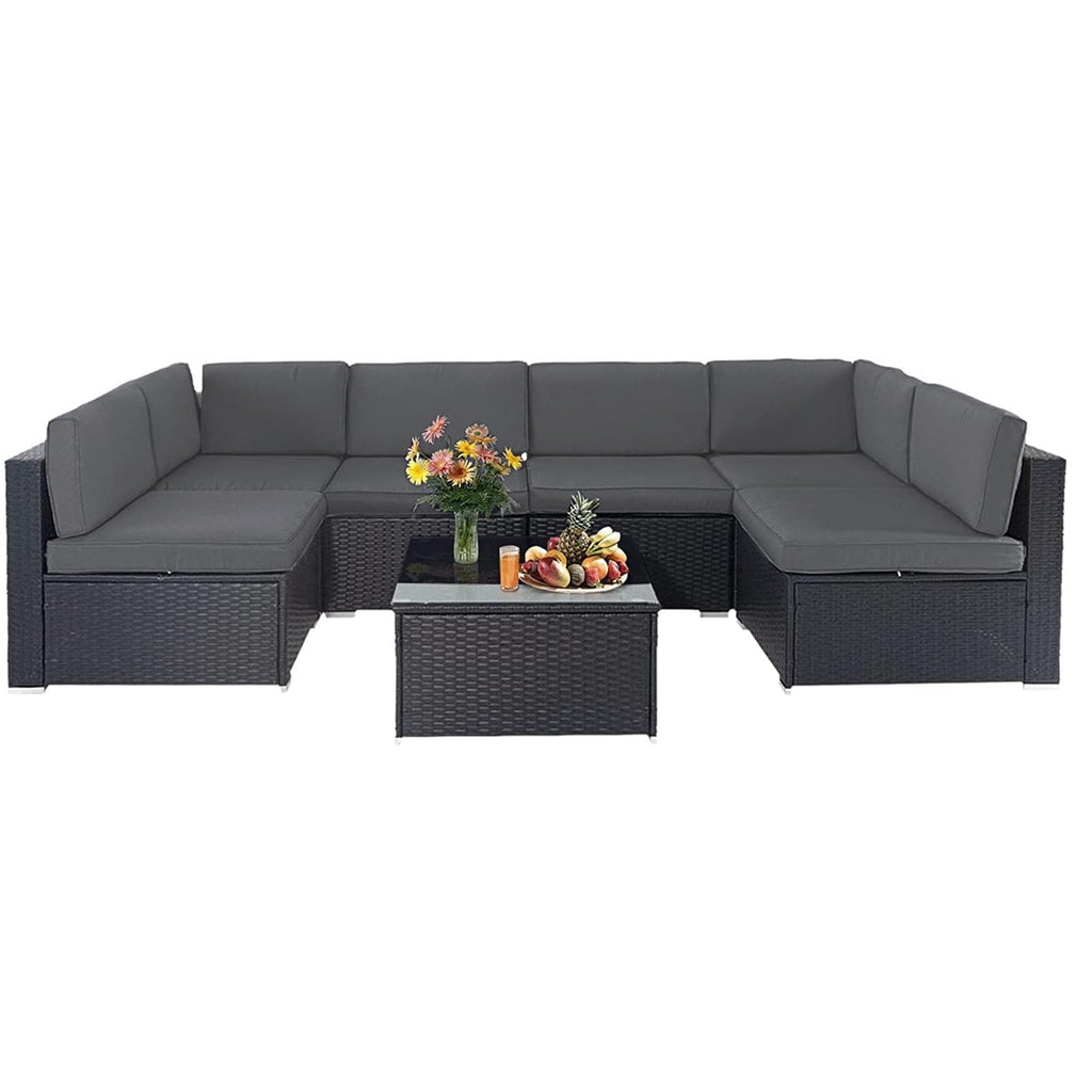 Grey 7-Piece Outdoor Patio Furniture Set R4698