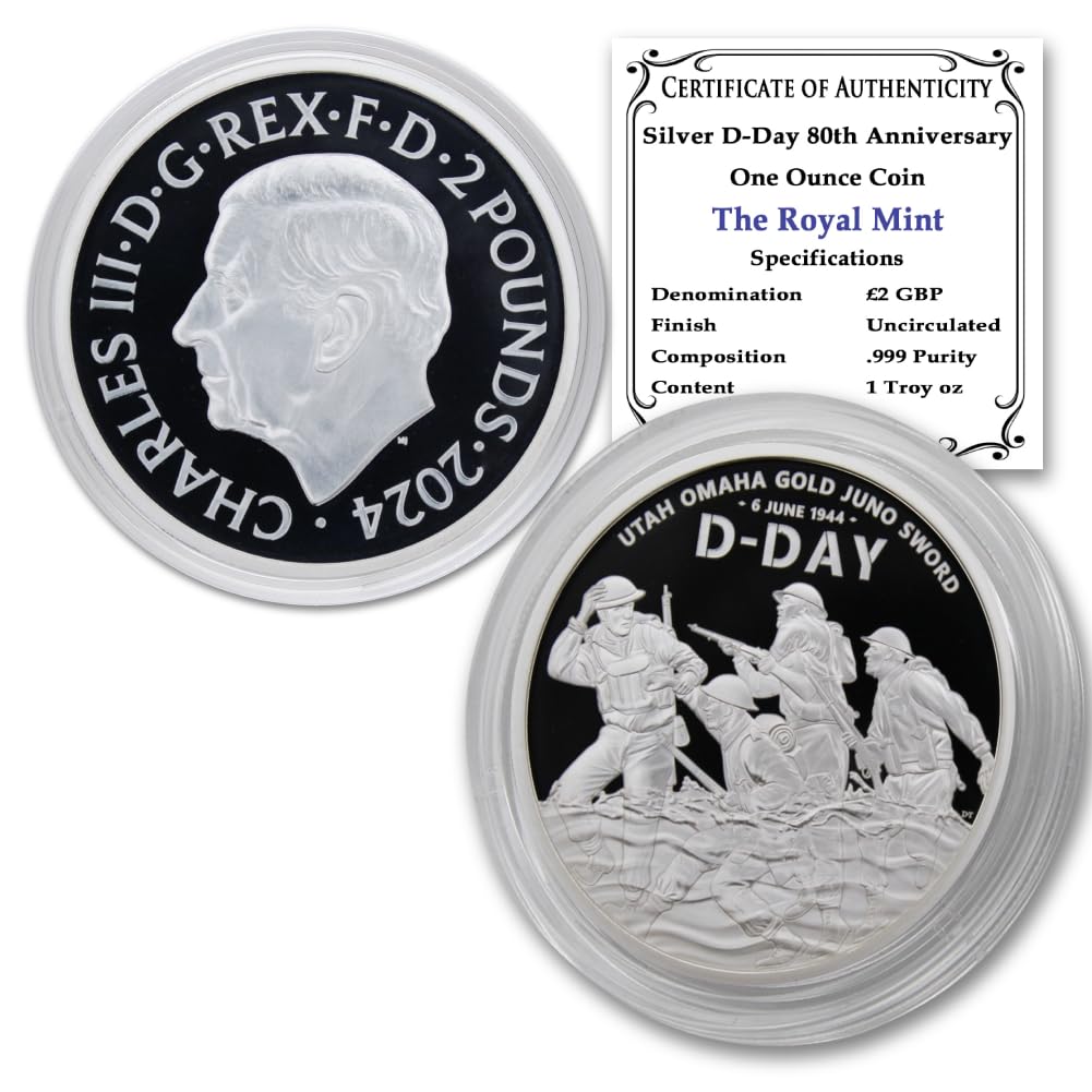 1 oz Silver D-Day 80th Anniversary Coin E834058