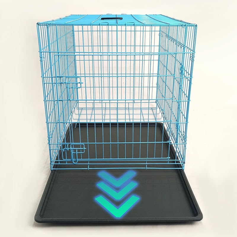 36-Inch Folding Metal Dog Crate with Divider and Removable Tray P82527