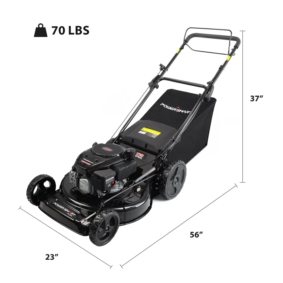 22-Inch Self Propelled Gas Lawn Mower, 170cc 4-Cycle OHV Engine T581635