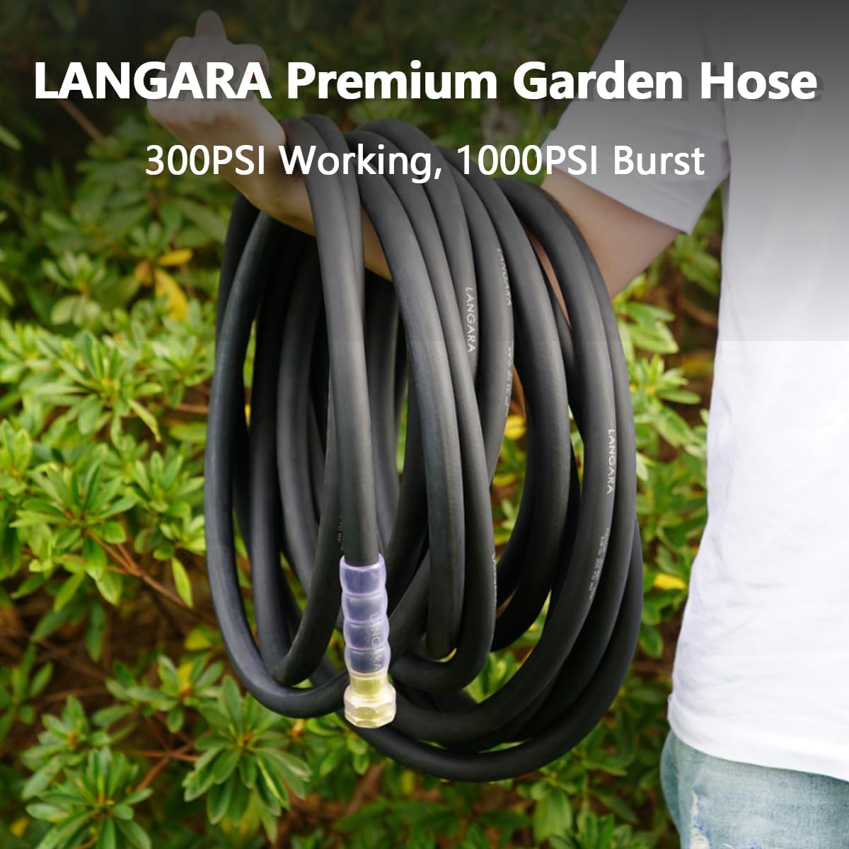 100ft x 3/4" Heavy Duty Hybrid Rubber Garden Hose U54545