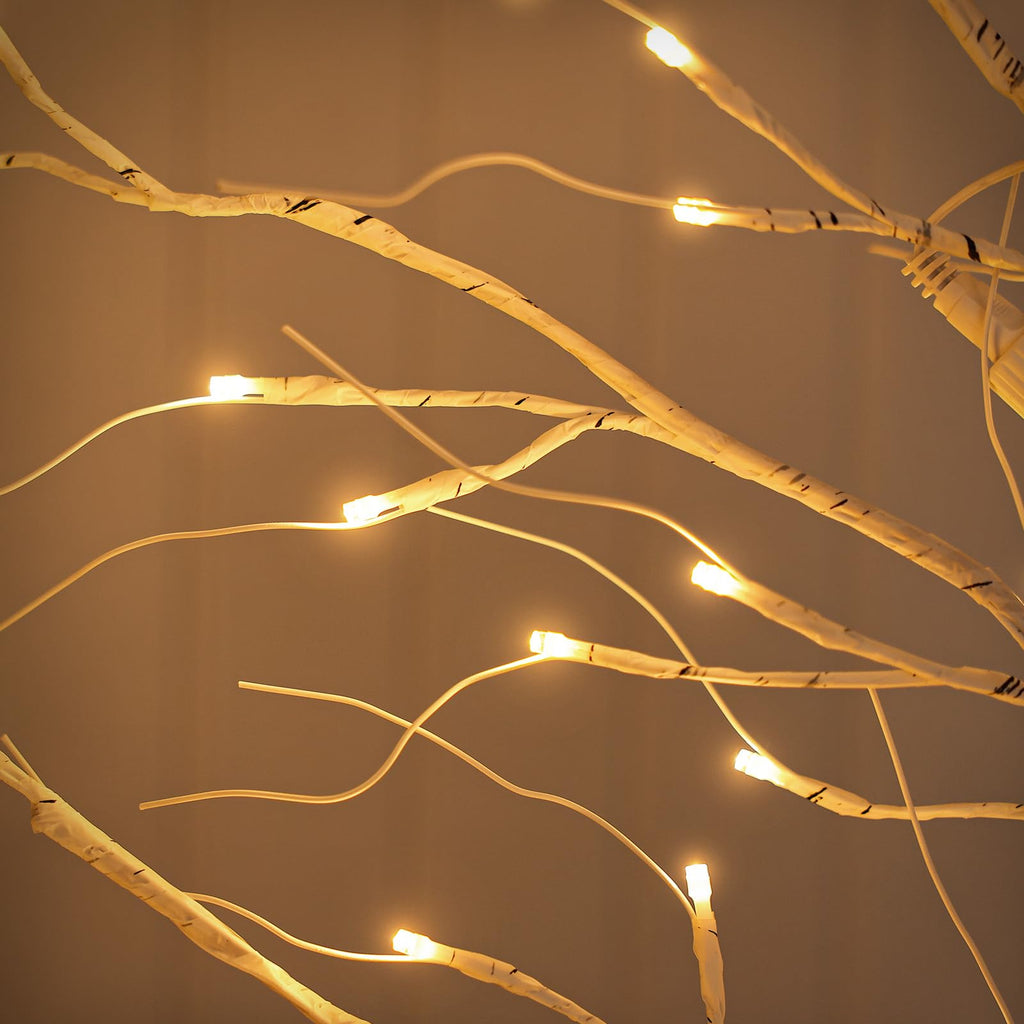 White Birch Tree with Lights Set of 3 Christmas Decorations with Warm White Lights Y817908