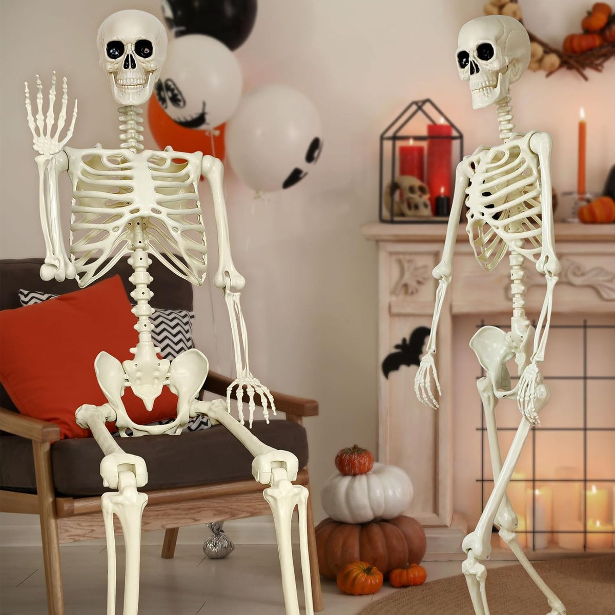 5.4FT Posable Skeleton Decorations T255307