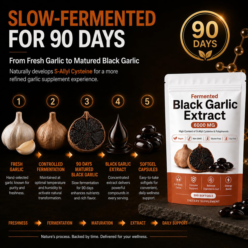 Fermented Black Garlic Extract Softgel 300 Capsules P876