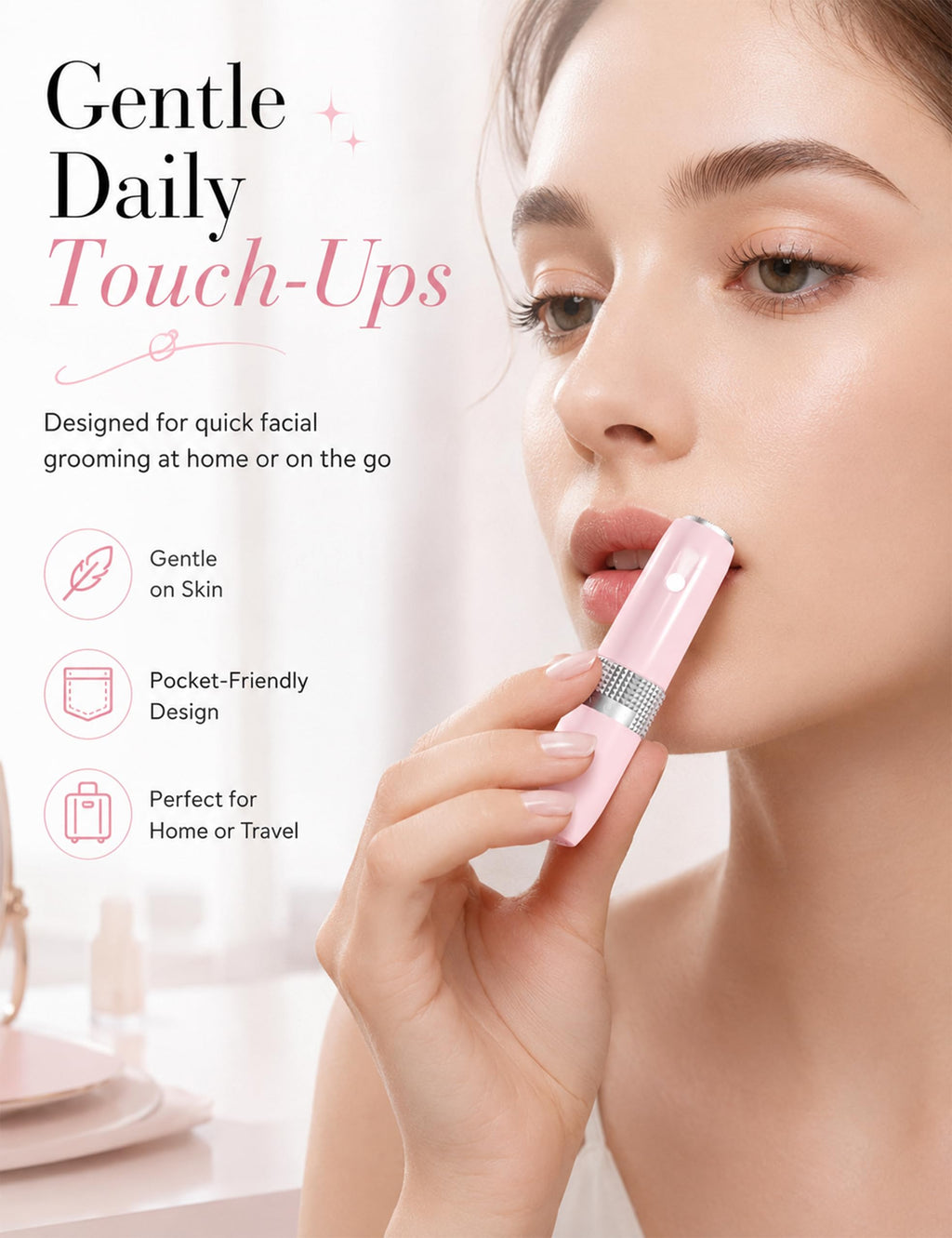 2-in-1 Facial Hair Removal and Eyebrow Trimmer C940279