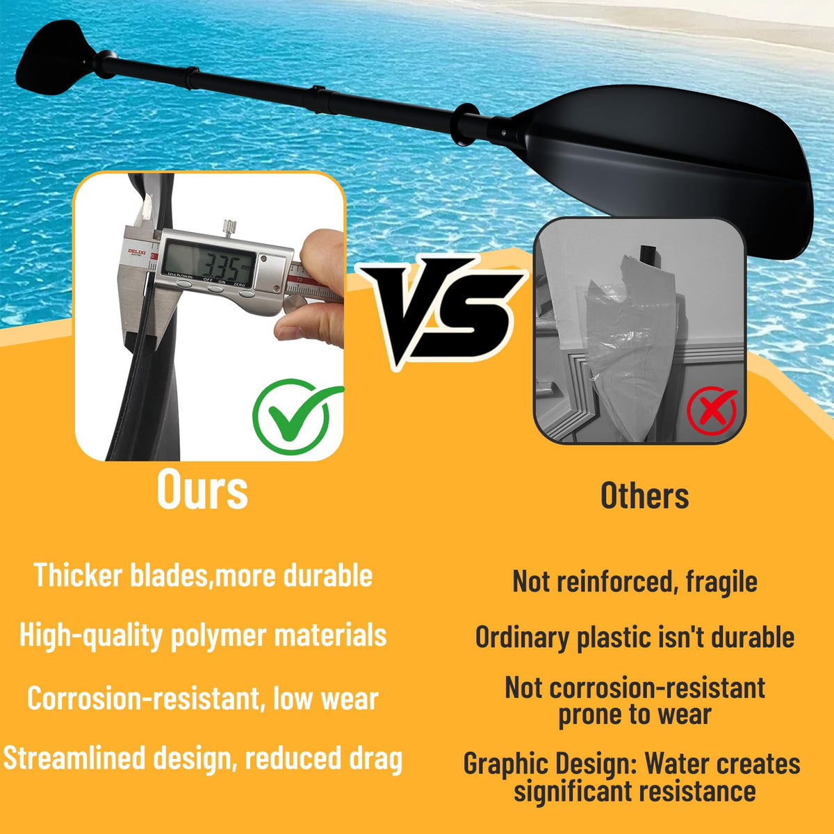 Adjustable 60-90 Inch Kayak Paddle Q82046