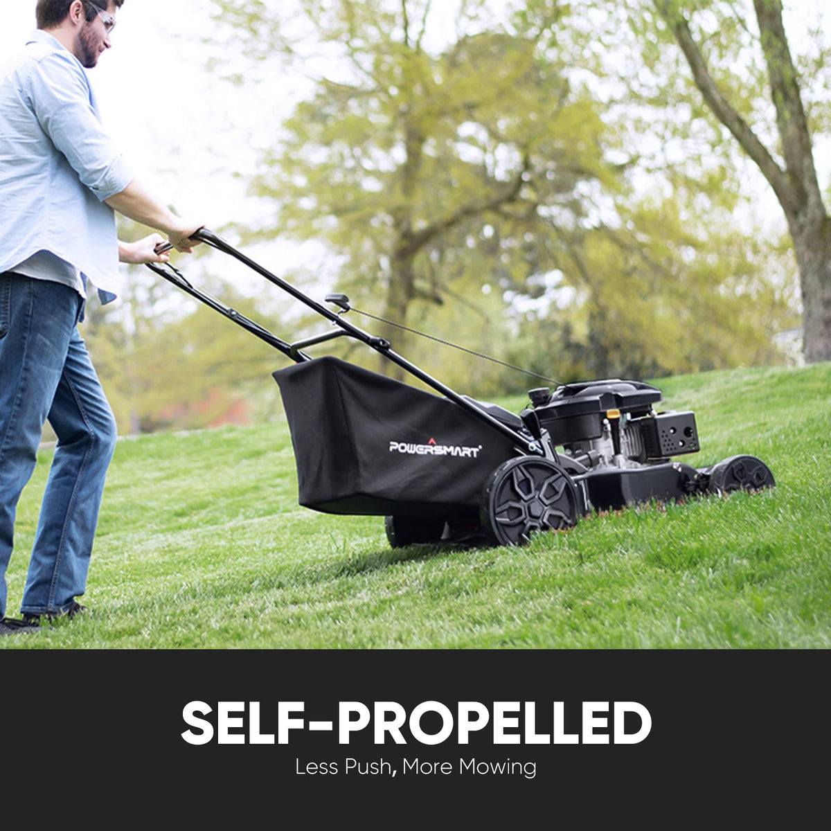 22-Inch Self Propelled Gas Lawn Mower, 170cc 4-Cycle OHV Engine T581635